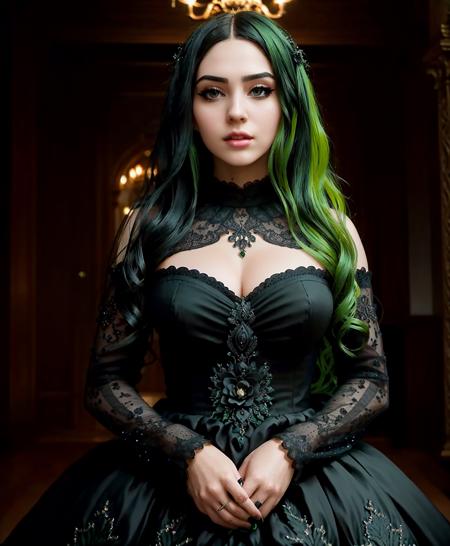 26426-439882819-an award winning portrait of a seductive (hlfcol haired girl with green and black hair), Embellished dress dress, hyper realisti.png